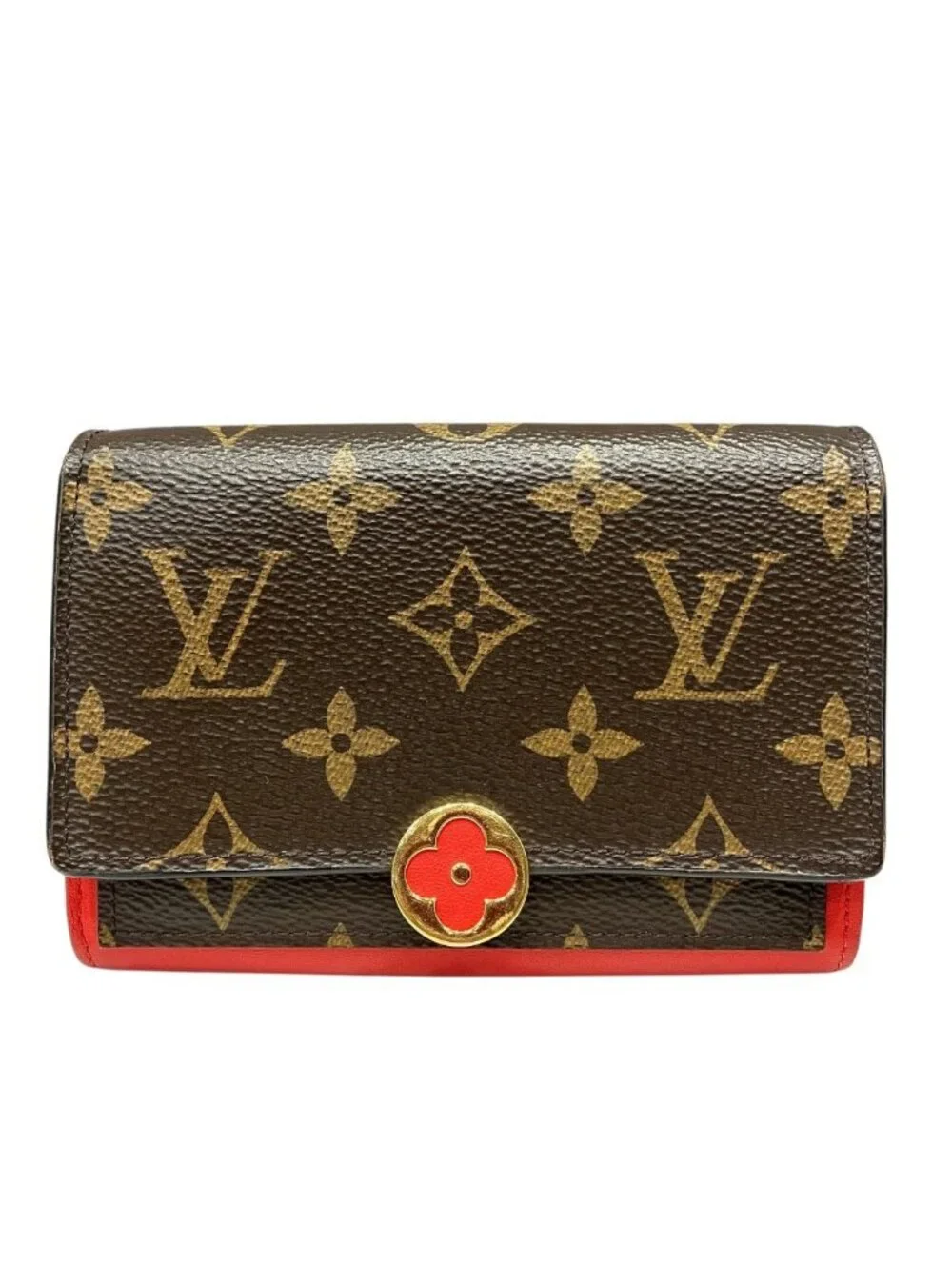 Louis Vuitton Portefeuille Flor Compact Monogram Bifold Wallet Canvas